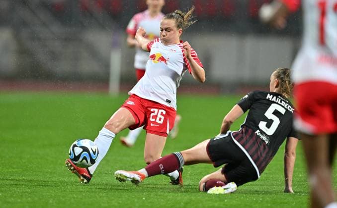 06 05 2024 Soccer Season 2023 2024 1 Women Soccer Bundesliga 20 Matchday 1 FC Nuremberg FCN Club RB Leipzig Sportfoto Zink xwoxzix Luca Maria Graf 26, RB Leipzig Alina Mailbeck 5, 1 FC Nuremberg FCN