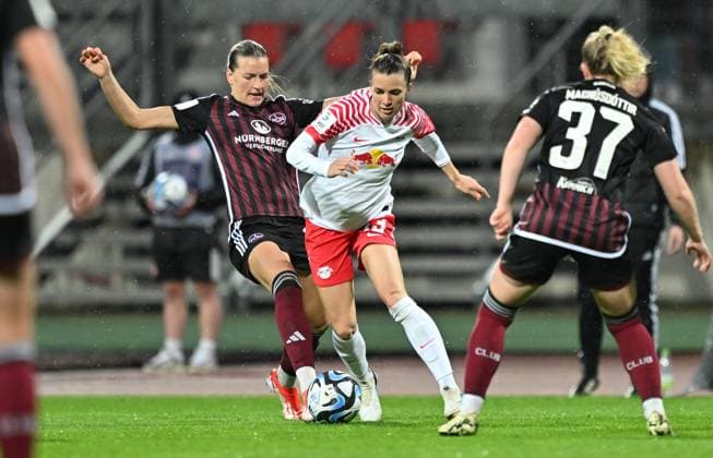 06 05 2024 Soccer Season 2023 2024 1 Women Soccer Bundesliga 20 Matchday 1 FC Nürnberg FCN Club RB Leipzig Sportfoto Zink xwoxzix Medina Desic 30, 1 FC Nürnberg FCN Sandra Starke 13, RB Leipzig