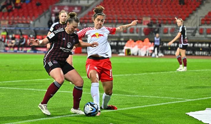 06 05 2024 Soccer Season 2023 2024 1 Women Soccer Bundesliga 20 Matchday 1 FC Nürnberg FCN Club RB Leipzig Sportfoto Zink xwoxzix Jessica May 6, 1 FC Nürnberg FCN Barbara Brecht 11, RB Leipzig