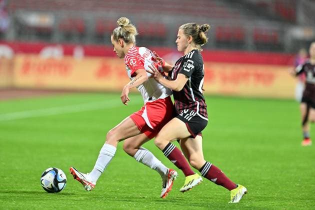 06 05 2024 Soccer Season 2023 2024 1 Women Soccer Bundesliga 20 Matchday 1 FC Nuremberg FCN Club RB Leipzig Sportfoto Zink xwoxzix Jenny Hipp 19, RB Leipzig Nastassja Lein 24, 1 FC Nuremberg FCN