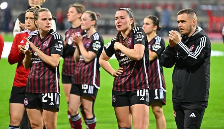 06 05 2024 Soccer Season 2023 2024 1 Womens Soccer Bundesliga 20 Matchday 1 FC Nuremberg FCN Club RB Leipzig Sportfoto Zink xwoxzix Nastassja Lein 24, 1 FC Nuremberg FCN Weronika Kaczor 10, 1 FC Nuremberg FCN disappointed after the end of the match Disappointment