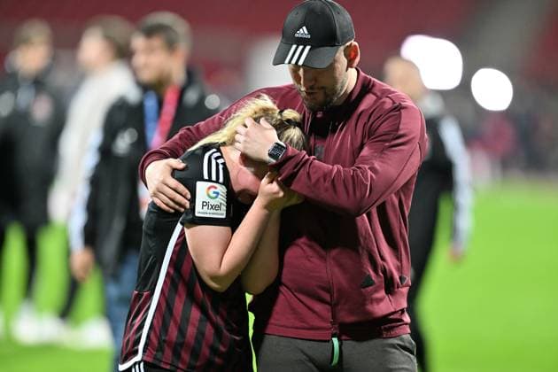 06 05 2024 Soccer Season 2023 2024 1 Womens Soccer Bundesliga 20 Matchday 1 FC Nürnberg FCN Club RB Leipzig Sportfoto Zink xwoxzix Selma Magnusdottir 37, 1 FC Nürnberg FCN Thomas Oostendorp Coach 1 FC Nürnberg FCN disappointed Disappointment after the end of the match