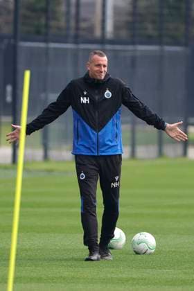 Club Brugge v Fiorentina - UEFA Europa Conference League - media activities WESTKAPELLE, BELGIUM - MAY 07 : Hayen Nicky head coach of Club Brugge during a training session prior to the UEFA Europa Conference League semi-finals 2nd leg match between Club Brugge and Fiorentina at the training grounds on May 7, 2024 in Westkapelle, Belgium, 07 05 2024 Westkapelle Belgium  Copyright: xJanxDexMeuleneirx