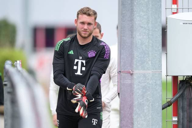 Soccer, Champions League, 20240507, Final training, Real Madrid FC Bayern Munich In the picture Daniel PERETZ FC Bayern Munich, 18 Munich Training ground Säbener Str 51 Bayern Germany Copyright: Passion2Press MarkusxFischerx