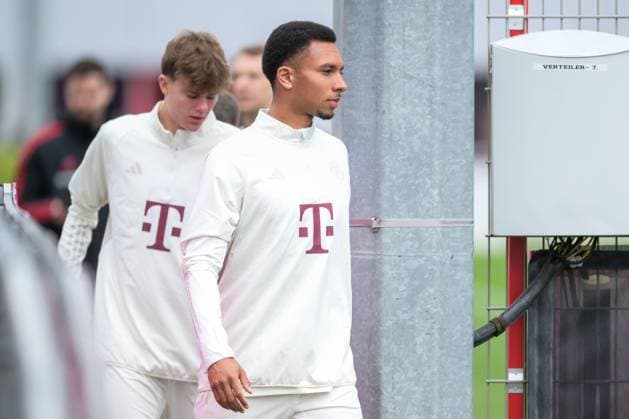 Soccer, Champions League, 20240507, Final training, Real Madrid FC Bayern Munich In the picture Vincent MANUBA FC Bayern Munich Munich training ground Säbener Str 51 Bayern Germany Copyright: Passion2Press MarkusxFischerx