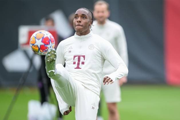 Soccer, Champions League, 20240507, Final training, Real Madrid FC Bayern Munich In the picture Mathys TEL FC Bayern Munich, 39 Munich Training ground Säbener Str 51 Bayern Germany Copyright: Passion2Press MarkusxFischerx