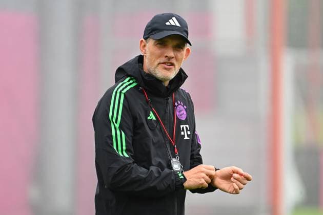 Coach Thomas TUCHEL Bayern Muenchen , single picture,cropped single motif,half figure,half figure final training on 07 05 2024 before the soccer Champions League semi-final Real Madrid FC Bayern Muenchen on 08 05 2024