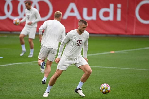 Eric DIER Bayern Muenchen on the ball, action final training on 07 05 2024 before the football Champions League semi-final Real Madrid FC Bayern Muenchen on 08 05 2024