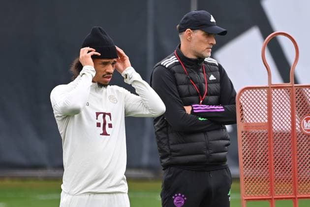 Leroy SANE Bayern Muenchen , Coach Thomas TUCHEL Bayern Muenchen final training on 07 05 2024 before the football Champions League semi-final Real Madrid FC Bayern Muenchen on 08 05 2024