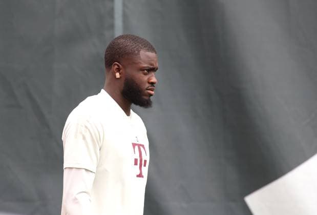 Munich, Germany 07 May 2024 Football, Men, 2023 2024 season, FC Bayern Munich, Säbener Strasse, training ground, final training session, Champions League Dayot Upamecano FC Bayern Munich head, upper body on the way to the training ground