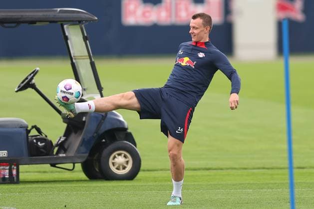 RB Leipzig Training 1 Bundesliga Leipzig, 07 05 2024, Training center at Cottaweg, Season 2023 2024, Football, Men, 1 Bundesliga , RB Leipzig Training , In the picture Lukas Klostermann ,