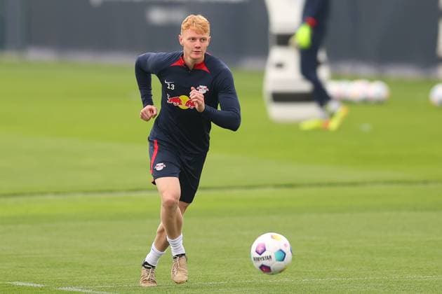 RB Leipzig Training 1 Bundesliga Leipzig, 07 05 2024, Training center at Cottaweg, Season 2023 2024, Football, Men, 1 Bundesliga , RB Leipzig Training , In the picture Nicolas Seiwald ,