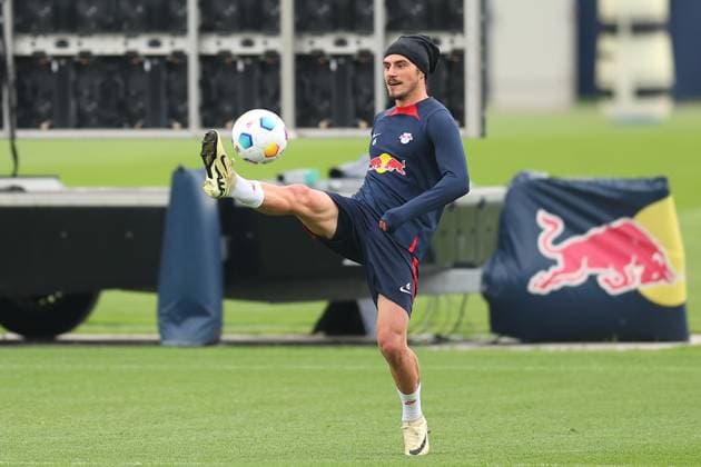 RB Leipzig Training 1 Bundesliga Leipzig, 07 05 2024, Training center at Cottaweg, Season 2023 2024, Football, Men, 1 Bundesliga , RB Leipzig Training , In the picture Eljif Elmas ,