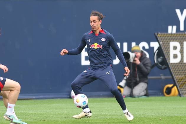 RB Leipzig Training 1 Bundesliga Leipzig, 07 05 2024, Training center at Cottaweg, Season 2023 2024, Football, Men, 1 Bundesliga , RB Leipzig Training , In the picture Yussuf Poulsen ,