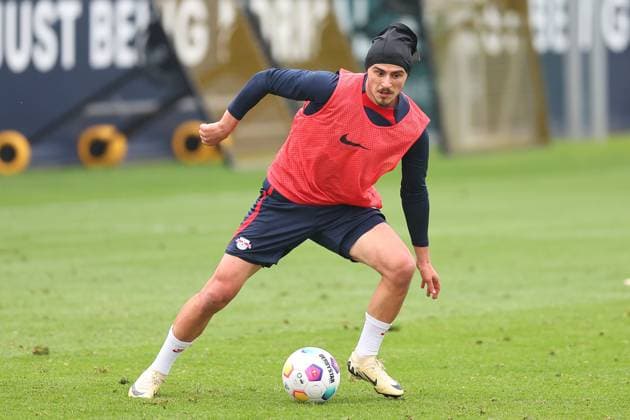 RB Leipzig Training 1 Bundesliga Leipzig, 07 05 2024, Training center at Cottaweg, Season 2023 2024, Football, Men, 1 Bundesliga , RB Leipzig Training , In the picture Eljif Elmas ,
