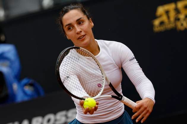 May 7, 2024, Rome, ITALY: Martina Trevisan of Italy in action against Yulia Putintseva of Kazakhstan during their first round match at the at the Italian Open tennis tournament in Rome, Italy, 07 May 2024. ANSA FABIO FRUSTACI Italian Open tennis tournament  - ZUMAa110 20240507_zaf_a110_016 Copyright: xFabioxFrustacix