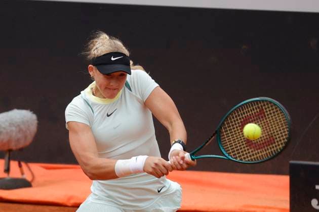 Internazionali BNL D Italia 2024 - Day Two Mirra Andreeva is playing against Paula Badosa of Spain in the Women s Singles first round match on day two of the Internazionali BNL D Italia at Foro Italico in Rome, Italy, on May 7, 2024. Rome Lazio Italy  Copyright: xCiroxDexLucax originalFilename:deluca-internaz240507_npw3i.jpg