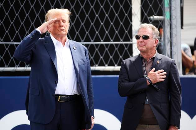 May 5, 2024, Miami, Florida, United States: May 5, 2024, Miami, United States: May 5th, 2024 - 5th May 2024, Miami, United States; F1 Miami Grand Prix Race; Donald Trump former president of United States of America looks on. Miami United States - ZUMAa178 20240505_aap_a178_002 Copyright: xJanxKolodziejx