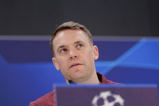 May 7, 2024, Madrid, Madrid, SPAIN: Manuel Neuer of Bayern Munich attends his press conference, PK, Pressekonferenz prior the UEFA Champions League, Semi Final round 2, football match to play against Real Madrid at Santiago Bernabeu stadium on May 07, 2024 in Madrid, Spain. Madrid SPAIN - ZUMAa181 20240507_zaa_a181_052 Copyright: xGuillermoxMartinezx