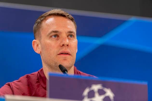 07 05 2024, Football UEFA Champions League 2023 2024 1 day before the semi-final, Real Madrid FC Bayern Munich, FC Bayern press conference at the Santiago Bernabeu Madrid stadium Goalkeeper Manuel Neuer FC Bayern Munich