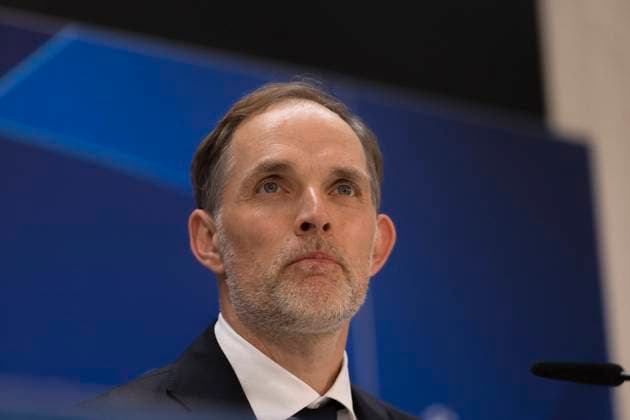 UEFA CHAMPIONS LEAGUE - Real Madrid vs Bayern Munich MADRID, SPAIN - MAY 7: F.C.Bayern Munich head coach Thomas Tuchel during the press conference, PK, Pressekonferenz before the Champions League match between Real Madrid and FC Bayern Munich at Santiago Bernabeu stadium. (Photo by Guillermo Martinez) Madrid Santiago BernabÃ u Stadium Spain Copyright: xGuillermoxMartinezx