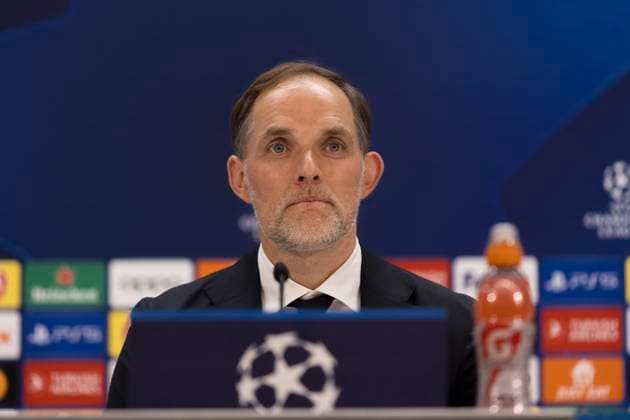 UEFA CHAMPIONS LEAGUE - Real Madrid vs Bayern Munich MADRID, SPAIN - MAY 7: F.C.Bayern Munich head coach Thomas Tuchel during the press conference, PK, Pressekonferenz before the Champions League match between Real Madrid and FC Bayern Munich at Santiago Bernabeu stadium. (Photo by Guillermo Martinez) Madrid Santiago BernabÃ u Stadium Spain Copyright: xGuillermoxMartinezx