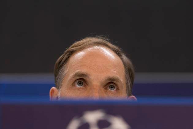 UEFA CHAMPIONS LEAGUE - Real Madrid vs Bayern Munich MADRID, SPAIN - MAY 7: F.C.Bayern Munich head coach Thomas Tuchel during the press conference, PK, Pressekonferenz before the Champions League match between Real Madrid and FC Bayern Munich at Santiago Bernabeu stadium. (Photo by Guillermo Martinez) Madrid Santiago BernabÃ u Stadium Spain Copyright: xGuillermoxMartinezx