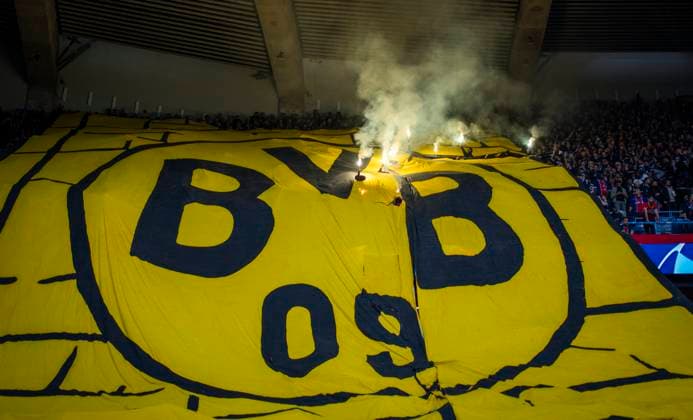 Paris, France 7th May 2024 PSG Ultras with BVB Choreographer Paris Saint Germain Borussia Dortmund 07 05 2024