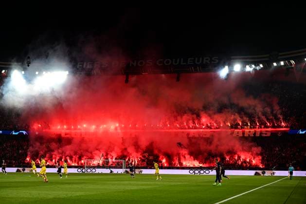 Pyro pyrotechnics in the Paris block, Paris Saint Germain vs Borussia Dortmund, Football, Champions League, Semi-final, 07 05 2024 Paris North Rhine-Westphalia France Copyright: xkolbert-press MarcxNiemeyerx