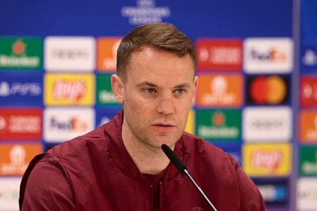 FC Bayern Munchen press conference, PK, Pressekonferenz and pitch walk around at Santiago Bernabeu stadium in Madrid, Spain - 7 May 2024 Manuel Neuer of FC Bayern Munchen attends a press conference on the eve of the 2023 2024 UEFA Champions League semi-final second leg football match between Real Madrid CF and FC Bayern Munchen at Santiago Bernabeu stadium. Madrid Spain Copyright: xFedericoxTitonex xSOPAxImagesx FTITONE_0019