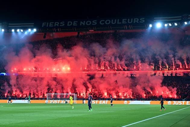 07 05 2024, xjrdrx, Football UEFA Champions League, Paris St Germain Borussia Dortmund emspor, v l Fans PSG Paris St Germain Mood Emotions to end Pyrotechnics, Bengalos, Smoke DFL DFB REGULATIONS PROHIBIT ANY USE OF PHOTOGRAPHS as IMAGE SEQUENCES and or QUASI VIDEO Paris