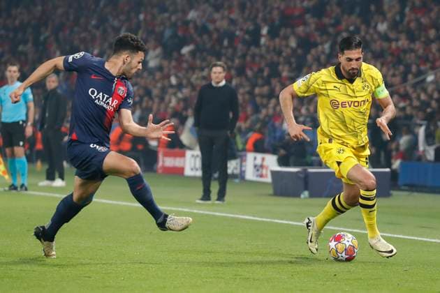 May 7, 2024, Paris, Paris, France: Emre Can of Borussia Dortmund in action during the semi final of UEFA Champions League between Paris Saint Germain and Borussia Dortmund at the Parc des Princes Stadium - on May 7 2024.Paris - France Paris France - ZUMAb253 20240507_zsp_b253_025 Copyright: xLoicxBaratouxx