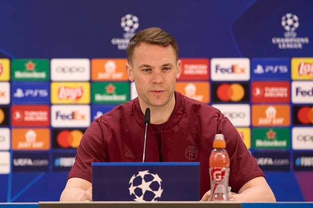 May 7, 2024, Madrid, Spain: Manuel Neuer of FC Bayern Munchen attends a press conference, PK, Pressekonferenz on the eve of the 2023 2024 UEFA Champions League semi-final second leg football match between Real Madrid CF and FC Bayern Munchen at Santiago Bernabeu stadium. Madrid Spain - ZUMAs197 20240507_aaa_s197_115 Copyright: xFedericoxTitonex