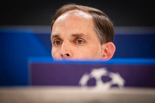 Uefa Champions League 2024: Bayern Munchen Pitch Walk and press conference, PK, Pressekonferenz MADRID, SPAIN - MAY 7: Thomas Tuchel, the head coach of FC Bayern Munchen, seen speaking during the Bayern Munchen Pitch Walk and Press Conference ahead of their UEFA Champions League semi-final second leg match against Real Madrid at Estadio Santiago Bernabeu on May 7, 2024 in Madrid, Spain. Madrid Estadio Santiago Bernabeu Madrid Spain Copyright: xAlbertoxGardinx AGardin_20240507_football_Champions_League_Bayern_Press_Conference_468