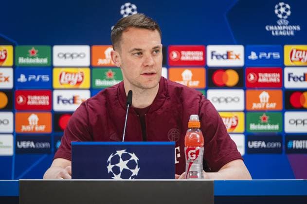 MADRID, SPAIN - MAY 7: Manuel Neuer of FC Bayern Munchen seen speaking during the Bayern Munchen Pitch Walk and press conference, PK, Pressekonferenz ahead of their UEFA Champions League semi-final second leg match against Real Madrid at Estadio Santiago Bernabeu on May 7, 2024 in Madrid, Spain.  Copyright: xAlbertoxGardin IPAxSportx xipa-ax xx IPA_45844679 IPA_Agency_IPA45844679