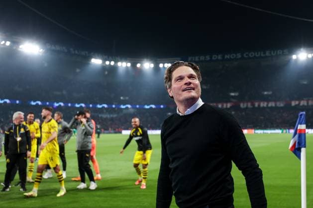 07 05 2024, Football, 2023 2024 season, UEFA Champions League, semi-final, Paris Saint Germain Borussia Dortmund, Coach Edin Terzic Borussia Dortmund is proud of its team, Paris Parc de Princes Paris France xRHR PHOTO DEx Copyright: DennisxEwert RHR-FOTOx RHR-FOTO DE