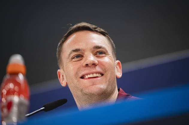 MADRID, SPAIN - MAY 7: Manuel Neuer of FC Bayern Munchen seen speaking during the Bayern Munchen Pitch Walk and press conference, PK, Pressekonferenz ahead of their UEFA Champions League semi-final second leg match against Real Madrid at Estadio Santiago Bernabeu on May 7, 2024 in Madrid, Spain.  Copyright: xAlbertoxGardin IPAxSportx xipa-ax xx IPA_45844735 IPA_Agency_IPA45844735