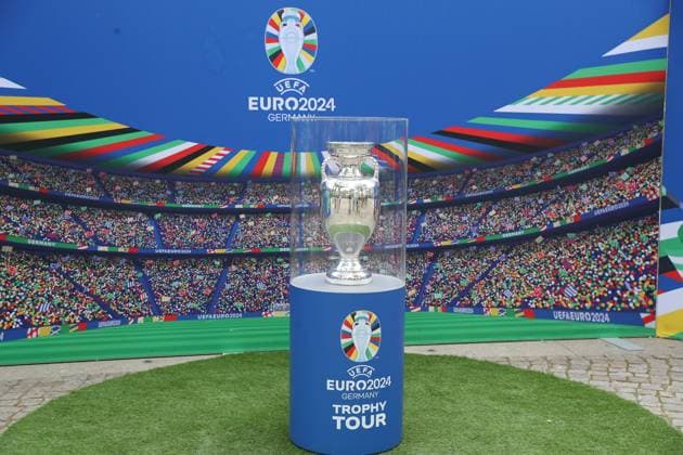 UEFA EURO 2024 European Championship trophy visits Leipzig, 07 05 24 The Henri Delaunay Cup awaits a new European soccer champion The European Championship trophy also made a stop at Leipzig Zoo on 07 05 24 Copyright: xBEAUTIFULxSPORTS JanxKaeferx
