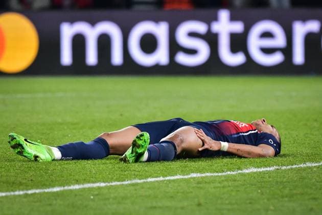 Champions League PSG vs Borussia Dortmund FA Paris Saint-Germain?s forward Kylian Mbappe reacts during the UEFA Champions League semi-final football match between Paris Saint-Germain and Borussia Dortmund at the Parc des Princes stadium in Paris on May 7, 2024. Photo by Firas Abdullah ABACAPRESS.COM  Copyright: xAbdullahxFiras ABACAx