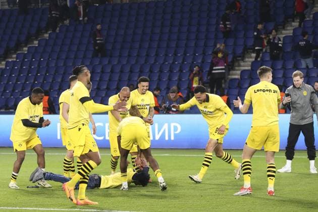 Joie Borussia Dortmund FOOTBALL : Paris Saint Germain Vs Borussia Dortmund - Ligue des Champions - 07 05 2024 MichaelBaucher Panoramic 
