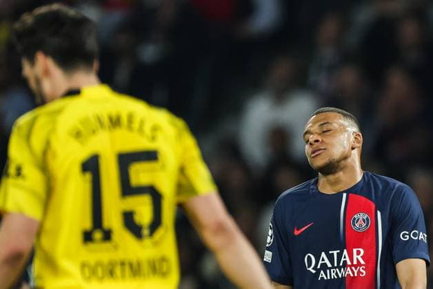 Paris Saint-Germain v Borussia Dortmund: Semi-final Second Leg - UEFA Champions League 2023 24 Kylian Mbappe of Paris Saint-Germain (PSG) is reacting during the UEFA Champions League semi-final second leg football match between Paris Saint-Germain (PSG) and Borussia Dortmund at the Parc des Princes Stadium in Paris. Paris France  Copyright: xIbrahimxEzzatx originalFilename:ezzat-parissai240507_npSIR.jpg