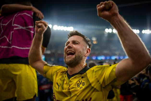 Paris, France. 7th Mai 2024. Final jubilation: Niclas Füllkrug (BVB) Paris Saint-Germain - Borussia Dortmund 07.05.2024 *** Paris, France 7th May 2024 Final jubilation Niclas Füllkrug BVB Paris Saint Germain Borussia Dortmund 07 05 2024