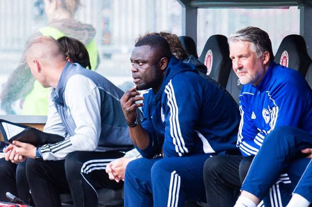 07 05 2024 Football, 2023 2024, 2 Bundesliga, Matchday 32, VfL Osnabrück FC Schalke 04 Gerald Asamoah Head of Licensing Schalke DFL REGULATIONS PROHIBIT ANY USE OF PHOTOGRAPHS AS IMAGE SEQUENCES AND OR QUASI VIDEO