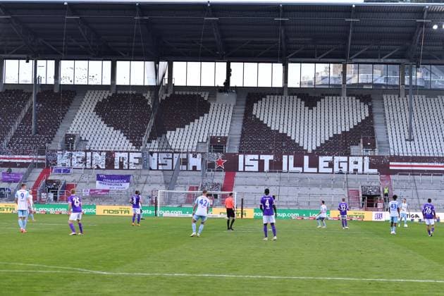 Soccer 2 Bundesliga 32 Matchday VfL Osnabrück FC Schalke 04 on 07 05 2024 at Millerntor Stadium in Hamburg Ghost match The match at Millerntor Stadium will take place without spectators xRx