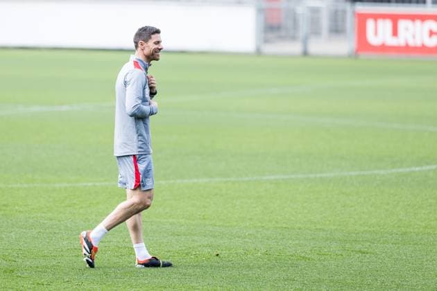 UEFA Europa League final training Bayer 04 Leverkusen Xabi Alonso Coach Bayer 04 Leverkusen laughing UEFA Europa League final training Bayer 04 Leverkusen Leverkusen, Ulrich Haberland Stadion am 08 052024 Copyright: xBEAUTIFULxSPORTS Wunderlx
