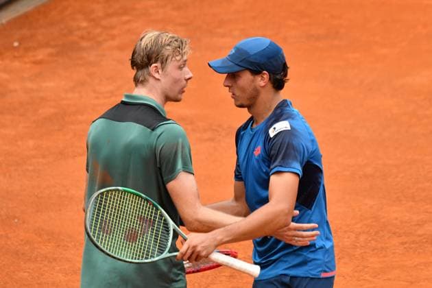 Internazionali di Tennis Roma 2024 8 Maggio 2024 Nella foto: Luciano Darderi e Denis Shapovalov Copyright: xAndreaxRositox DSC_7801