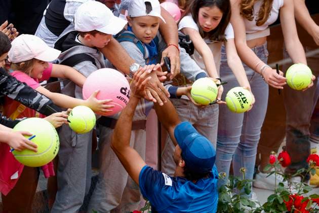 May 8, 2024, Rome, ITALY: Luciano Darderi of Italy celebrates after winning his men s singles 1st round match against Denis Shapovalov of Canada (not pictured) at the Italian Open tennis tournament in Rome, Italy, 08 May 2024 ANSA FABIO FRUSTACI Italian Open tennis tournament  - ZUMAa110 20240508_zaf_a110_022 Copyright: xFabioxFrustacix