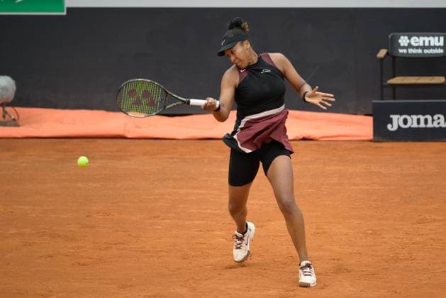 International Tennis match - Internazionali BNL d Italia Naomi Osaka (JPN) during the first round against Clara Burel (FRA) of the ATP, Tennis Herren Master 1000 Internazionali BNL D Italia tournament at Foro Italico on May 8, 2024 Fabrizio Corradetti LiveMedia Rome Italy  Copyright: xIPAxSport ABACAx