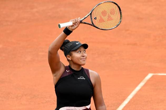 Naomi Osaka of United States of America waves the crowd at the end of the match against Clara Burel of France at the Internazionali BNL d Italia 2024 tennis tournament at Foro Italico in Rome, Italy on May 8, 2024. Naomi Osaka defeated Clara Burel 7-6, 6-1. antoniettaxbaldassarre
