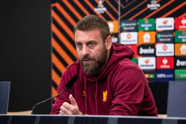 AS Roma, Press conference 08 05 2024 Daniele De Rossi AS Roma, Head Coach Bayer 04 Leverkusen, Press conference for the UEFA Europa League match Bayer 04 Leverkusen AS Roma BayArena, Leverkusen 08 05 2024 Copyright: xBEAUTIFULxSPORTS Buriakovx